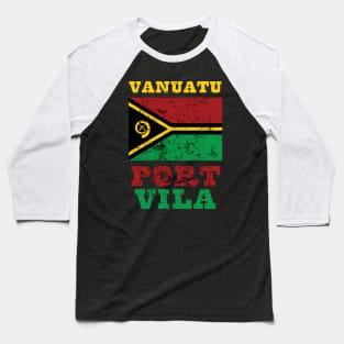 Flag of Vanuatu Baseball T-Shirt